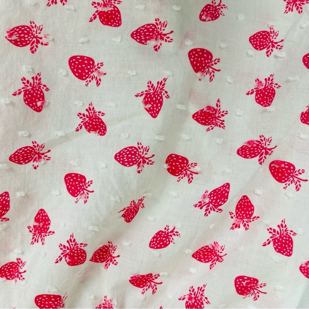Flora by Flora Nikrooz white w pink strawberry, print, cami & shorts pajama set - Picture 4 of 9